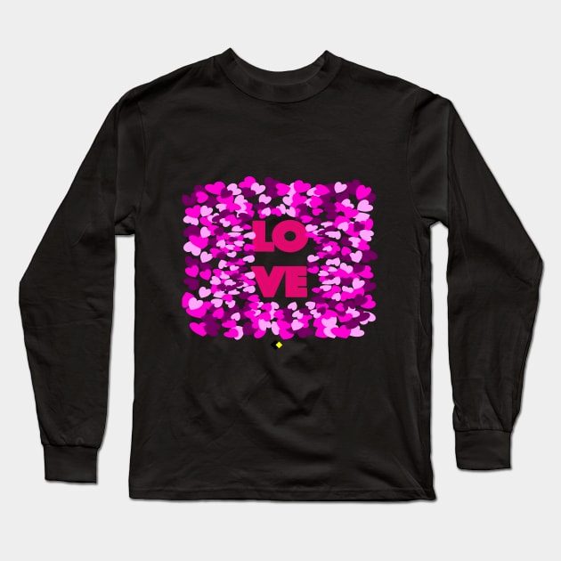 LOVE HEARTS MIX Long Sleeve T-Shirt by AddOnDesign